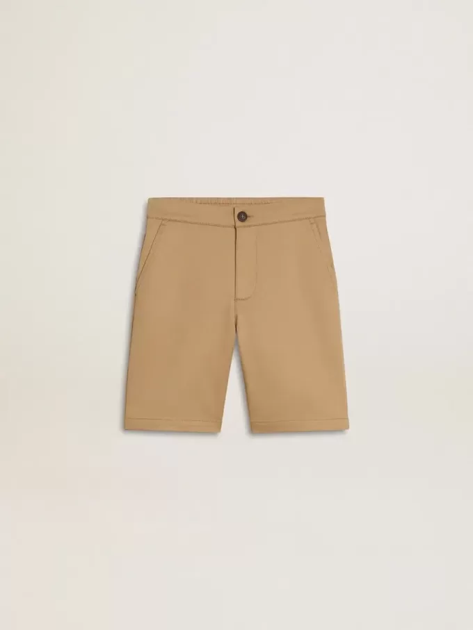 Pantaloni scurți pentru băieți din bumbac bej