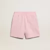 Pantaloni scurți pentru fete, roz cu stea albă Pantaloni scurți pentru fete, roz cu stea albă