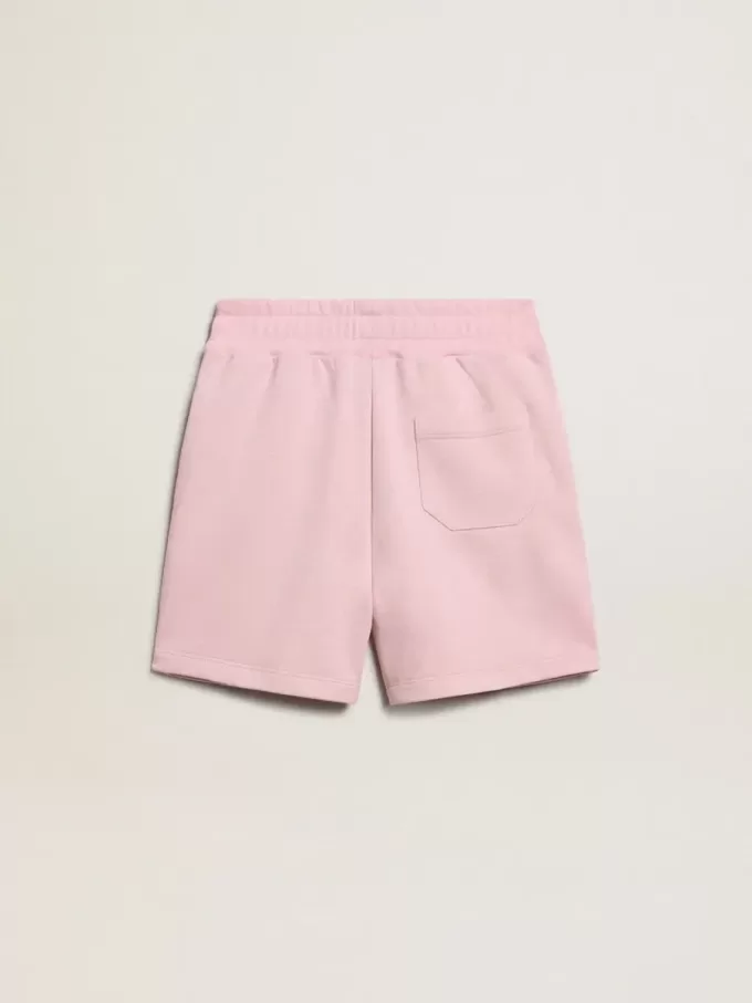 Pantaloni scurți pentru fete, roz cu stea albă Pantaloni scurți pentru fete, roz cu stea albă