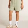 Pantaloni scurți verde deschis cu stea albă Pantaloni scurți verde deschis cu stea albă