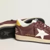 Pantofi Ball Star pentru bărbați din nubuc ciocolatiu, cu stea și talpă din piele Pantofi Ball Star pentru bărbați din nubuc ciocolatiu, cu stea și talpă din piele