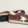 Pantofi Ball Star pentru femei din nubuc ciocolatiu, cu stea și călcâi din piele Pantofi Ball Star pentru femei din nubuc ciocolatiu, cu stea și călcâi din piele