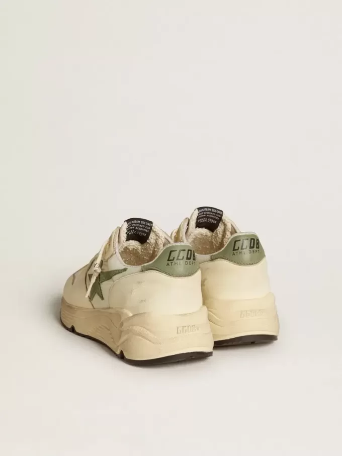 Pantofi Running Sole LTD pentru femei, din nailon și piele nappa, cu stea din nubuc și bandă la călcâi