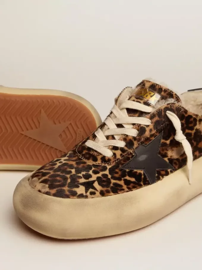 Pantofi Space-Star din piele de ponei cu imprimeu animalier și căptușeală din piele de oaie Pantofi Space-Star din piele de ponei cu imprimeu animalier și căptușeală din piele de oaie