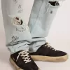 Pantofi Space-Star pentru bărbați din nailon negru matlasat cu căptușeală din piele de oaie Pantofi Space-Star pentru bărbați din nailon negru matlasat cu căptușeală din piele de oaie