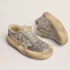 Pantofi Space-Star pentru femei, argintii cu sclipici și căptușeală din piele de oaie Pantofi Space-Star pentru femei, argintii cu sclipici și căptușeală din piele de oaie