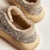 Pantofi Space-Star pentru femei, argintii cu sclipici și căptușeală din piele de oaie Pantofi Space-Star pentru femei, argintii cu sclipici și căptușeală din piele de oaie