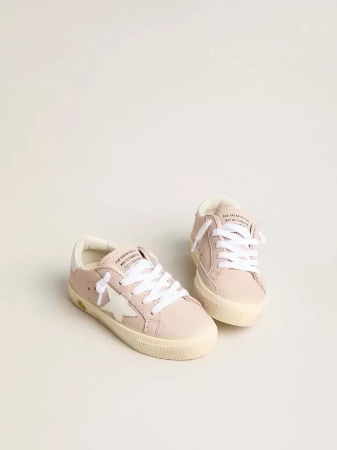 Pink May Teen cu stea din piele albă Pink May Teen cu stea din piele albă