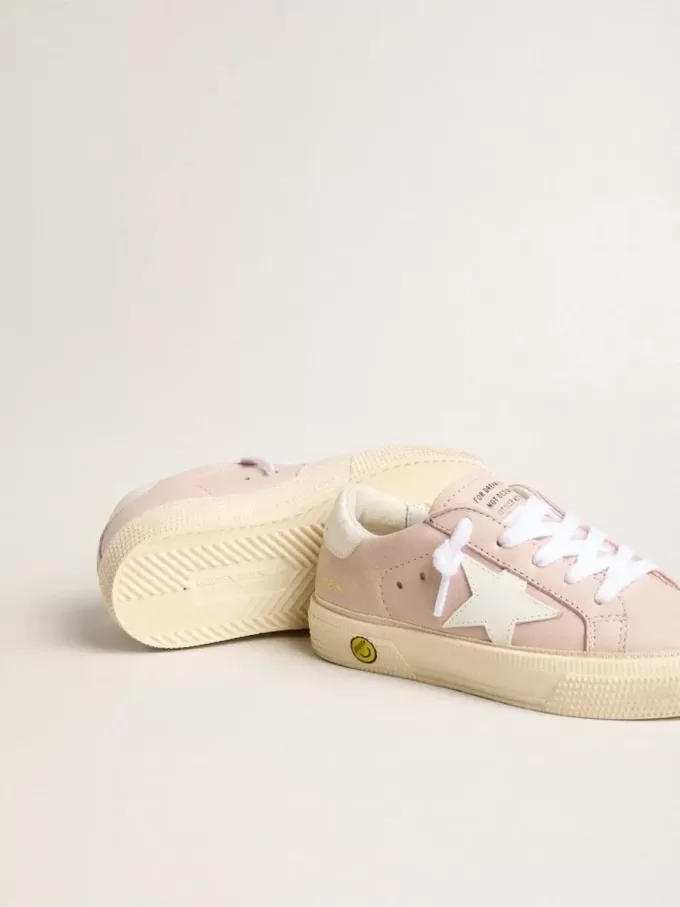 Pink May Teen cu stea din piele albă Pink May Teen cu stea din piele albă