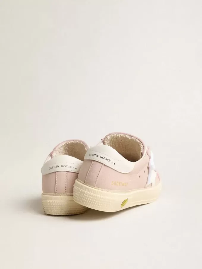 Pink May Teen cu stea din piele albă Pink May Teen cu stea din piele albă