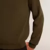 Pulover pentru bărbați cu guler rotund din bumbac verde militar Pulover pentru bărbați cu guler rotund din bumbac verde militar