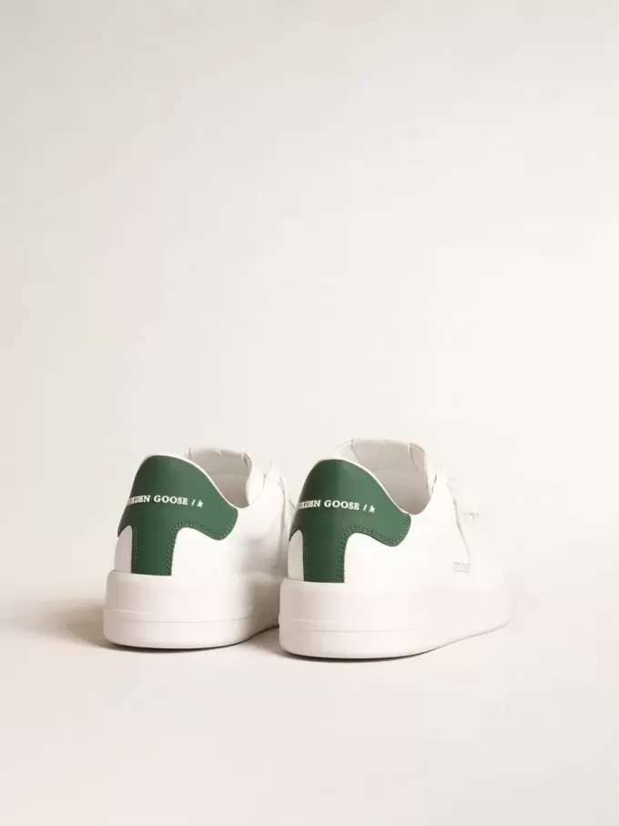 Purestar cu stea albă pe bază biologică și călcâi din piele verde mat Purestar cu stea albă pe bază biologică și călcâi din piele verde mat