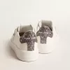 Purestar pentru femei, cu stea din piele albă și talpă antracit cu glitter Purestar pentru femei, cu stea din piele albă și talpă antracit cu glitter