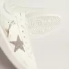 Purestar pentru femei din piele albă cu stea din cristal Swarovski argintiu Purestar pentru femei din piele albă cu stea din cristal Swarovski argintiu