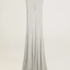 Rochie albastru deschis pentru femei, cu model cu dungi verticale Rochie albastru deschis pentru femei, cu model cu dungi verticale