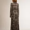 Rochie cămașă gri antracit cu imprimeu paisley Rochie cămașă gri antracit cu imprimeu paisley