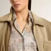 Rochie cămașă pentru femei cu imprimeu floral multicolor cu paiete Rochie cămașă pentru femei cu imprimeu floral multicolor cu paiete