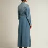 Rochie cămașă pentru femei din denim cu curea Rochie cămașă pentru femei din denim cu curea