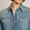 Rochie cămașă pentru femei din denim cu curea Rochie cămașă pentru femei din denim cu curea