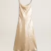 Rochie de dormit cu paiete de culoarea pergamentului
