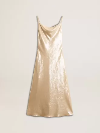 Rochie de dormit cu paiete de culoarea pergamentului