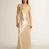 Rochie de dormit cu paiete de culoarea pergamentului