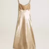 Rochie de dormit cu paiete de culoarea pergamentului