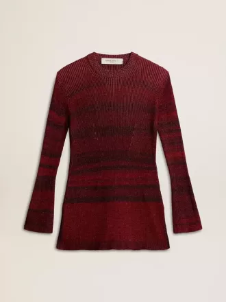 Rochie din bumbac cu dungi neregulate