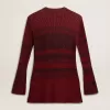 Rochie din bumbac cu dungi neregulate