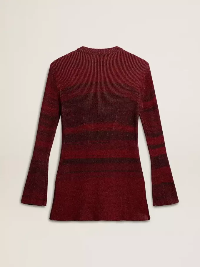 Rochie din bumbac cu dungi neregulate