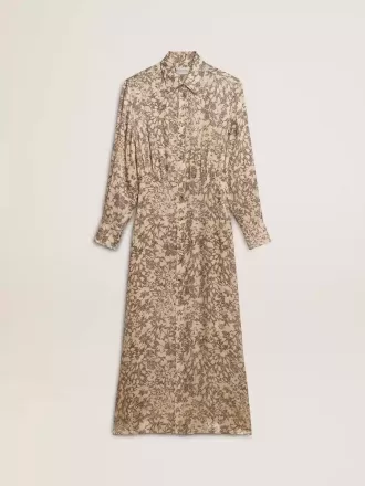Rochie midi din amestec de mătase pentru femei, cu imprimeu floral Rochie midi din amestec de mătase pentru femei, cu imprimeu floral
