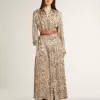 Rochie midi din amestec de mătase pentru femei, cu imprimeu floral Rochie midi din amestec de mătase pentru femei, cu imprimeu floral