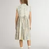 Rochie midi din bumbac pentru fete, cu imprimeu floral multicolor