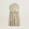Rochie midi din bumbac pentru fete, cu imprimeu floral multicolor