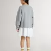 Rochie mini gri și albă pentru fete