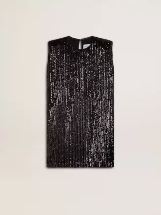 Rochie neagră cu paiete pentru femei
