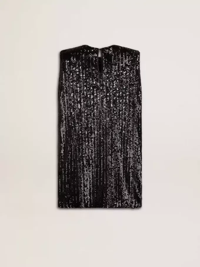 Rochie neagră cu paiete pentru femei