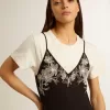 Rochie neagră pentru femei, cu broderie Rochie neagră pentru femei, cu broderie