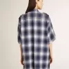 Rochie scurtă pentru femei cu model în carouri 3D și broderie Rochie scurtă pentru femei cu model în carouri 3D și broderie