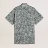 Rochie scurtă pentru femei din poplin de bumbac albastru deschis, cu imprimeu marin pe toată suprafața Rochie scurtă pentru femei din poplin de bumbac albastru deschis, cu imprimeu marin pe toată suprafața