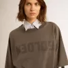 Rochie tricou gri pentru femei, cu finisaj uzat Rochie tricou gri pentru femei, cu finisaj uzat