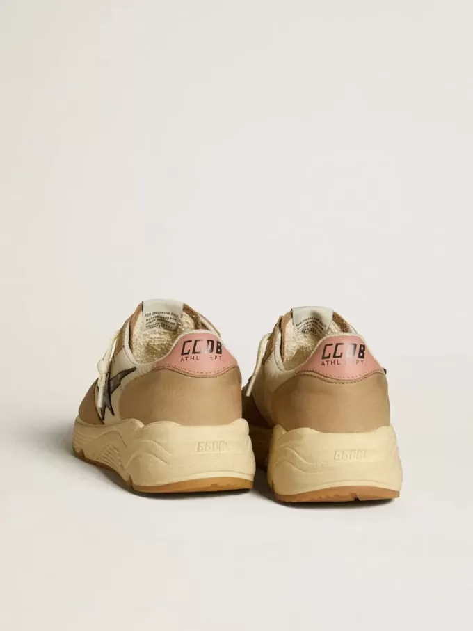 Running Sole LTD din nailon și nubuc, cu stea și călcâi din piele Running Sole LTD din nailon și nubuc, cu stea și călcâi din piele
