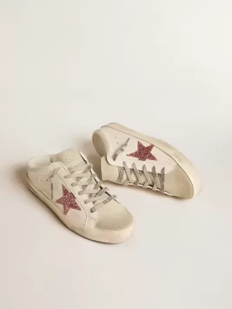 Sabot Super-Star pe bază biologică, cu stea roz strălucitoare și vârf din piele de căprioară Sabot Super-Star pe bază biologică, cu stea roz strălucitoare și vârf din piele de căprioară