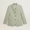 Sacou blazer pentru femei din lână verde salvie Sacou blazer pentru femei din lână verde salvie