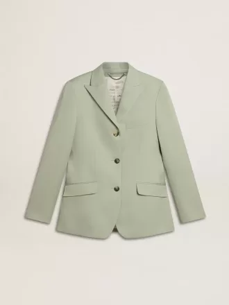 Sacou blazer pentru femei din lână verde salvie