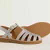 Sandale Maxime Junior din micro-glitter argintiu