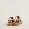 Sandale Maxime Junior din micro-glitter argintiu