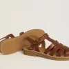 Sandale Maxime Junior din piele maro
