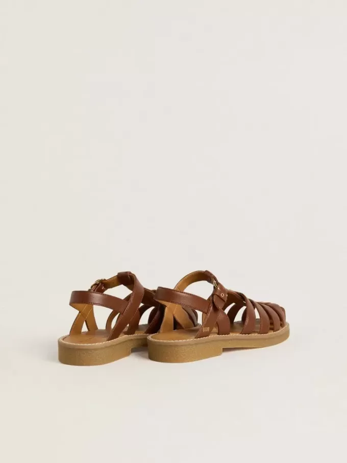 Sandale Maxime Junior din piele maro
