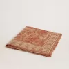 Sarong din voal de bumbac cu imprimeu integral în alb și roșu cărămiziu Sarong din voal de bumbac cu imprimeu integral în alb și roșu cărămiziu